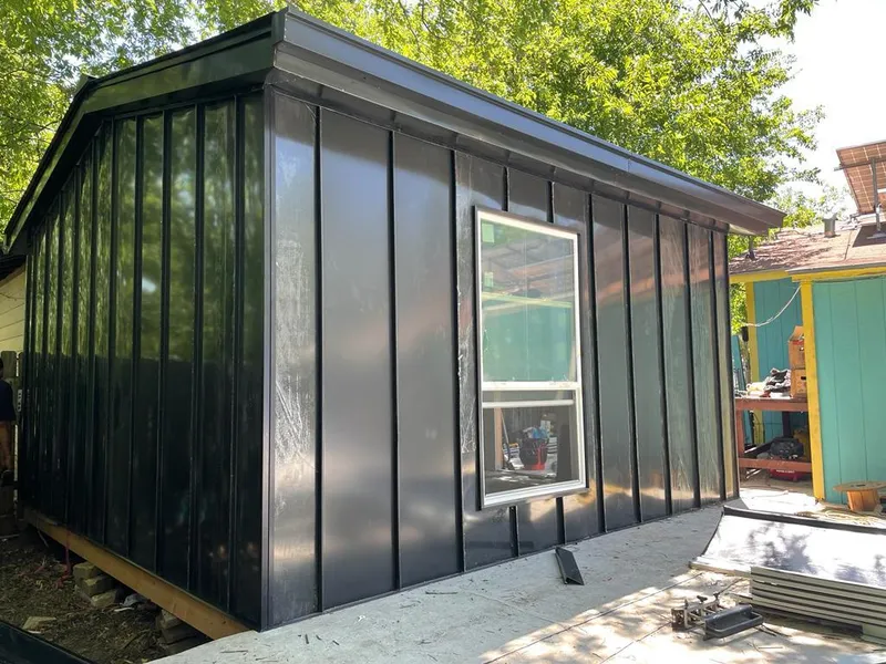 Black standing seam metal wall panels for Roof Inspection in La Mesa